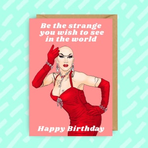 Velours verjaardagskaart Sasha | RuPaul Drag's Race | Drag Queen | LHBT | Queer | Gay Cards