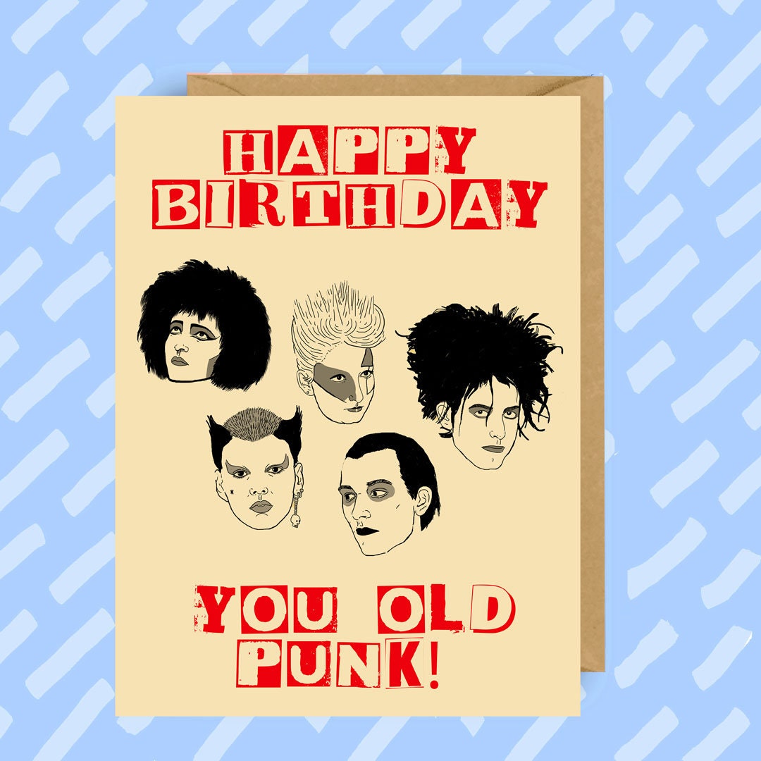 Funny Punk Birthday Card: 1980s Music Fan - Etsy Canada
