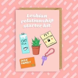 Lesbian relationship starter kit | Valentines Card | LGBT | Queer | Lesbians | Gay Cards | Anniversary | LGBTQ+ | wlw gift