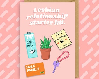 Kit de démarrage relation lesbienne | Carte de Saint-Valentin | LGBT | homosexuel | Lesbiennes | Cartes Gay | Anniversaire | LGBTQ+ | cadeau ww