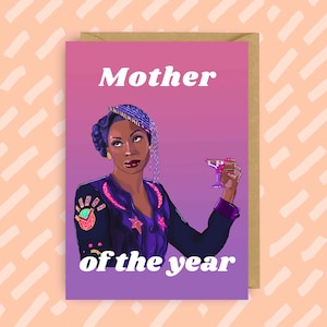 Biglietto d'auguri per la festa della mamma di Elektra Abundance / Icone televisive queer / Pose / LGBT / Queer / Biglietti gay