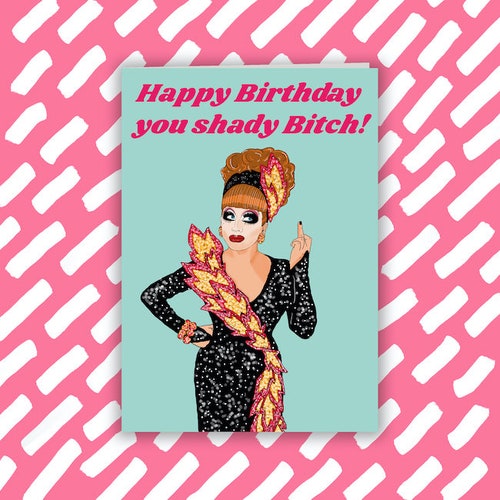 Rupaul&rsquo;s Drag Race Birthday Card Happy Birthday Hunty | Etsy
