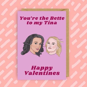 De L Word Bette & Tina Happy Valentines Card | Lesbisch | LGBTQI | Homo | Queer