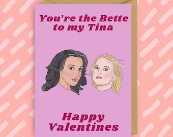 Cartão de Feliz Dia dos Namorados The L Word Bette & Tina | Lésbica | LGBTQI | Gay | Queer