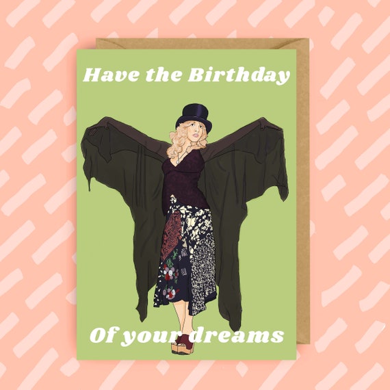 Stevie Nicks Birthday Card Music Rockstar Rock Idol | Etsy