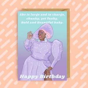 Latrice Royale RuPaul's Drag Race verjaardagskaart | LGBT-| Queer | Drag Queen | Gay Kaarten