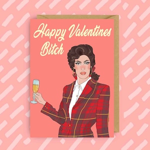 Carte de Saint Valentin Gigi Goode | Drag Race de RuPaul | LGBT | Faites glisser la reine | Carte drôle | Queer | Cartes gaies