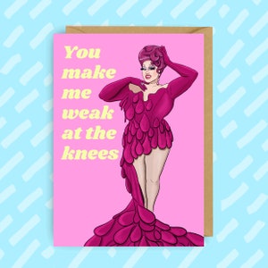 Op Victoria Scone geïnspireerde valentijnskaart | Dragrace | Drag Race VK | RPDR | Lesbisch | LHBT | Gay-kaarten | Jubileum | Queer | Verjaardag