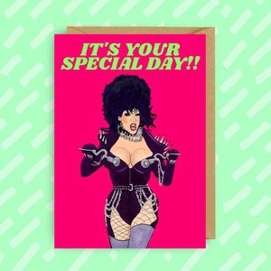 Jimbo geïnspireerde verjaardagskaart | RuPaul's Dragrace | LHBT | Vreemd | Dragqueens | Canadese dragrace | Homokaarten
