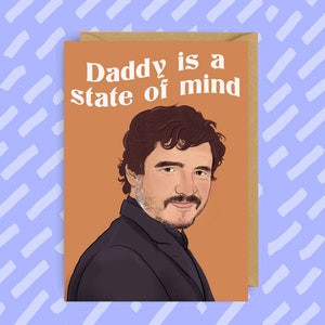 Biglietto di auguri di compleanno di Pedro Pascal / Papà / Biglietto divertente / Regali per lei / Papà è uno stato d'animo / Celebrità / Zaddy / LGBTQ+ / Bisessuale