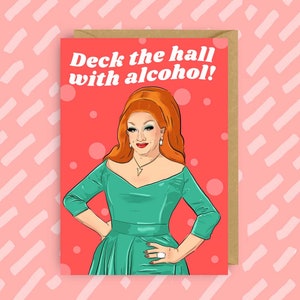 | de cartes de Noël inspirées de Jinx Monsoon RuPaul’s Drag Race | | LGBT | queer drag queens | | All Stars | des cartes gays | LGBTQ+ Non binaire