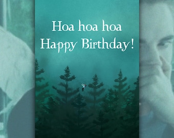 Hoa Hoa Hoa, Spooky Season Halloween Birthday card, Movie, Fall