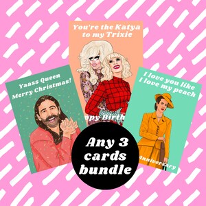Lot de cartes de vœux | N'importe quel paquet de cartes |  Anniversaire Anniversaire Noël | Cartes LGBT homosexuelles