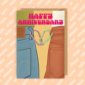 Biglietto d'auguri per anniversario lesbico / LGBT / Queer / Lesbiche / Biglietti gay / Anniversario / LGBTQ+ / regalo wlw, regalo di anniversario
