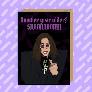 Ozzy Osbourne Geburtstagskarte | Rock Dad Geschenk | Heavy Metal Karte | Karten für Ihn | Alternative Musik | Black Sabbath | Rock-Legende
