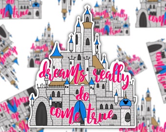 Dreams Really Do Come True Castle CLEAR Sticker
