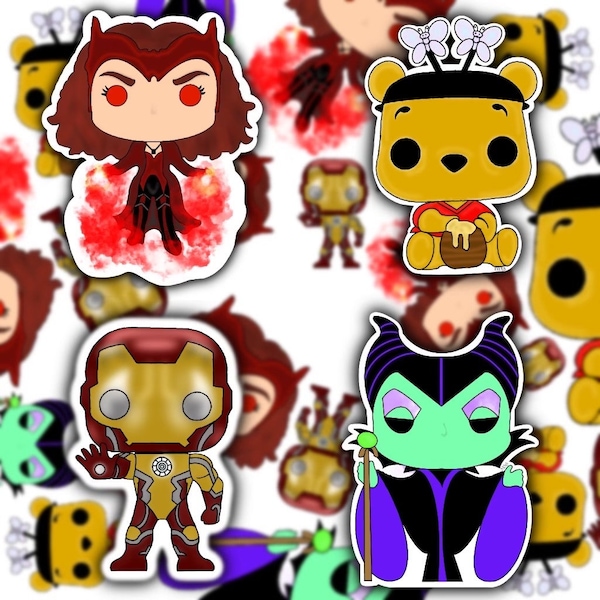 Disney/Marvel Inspired Funko Pop Stickers