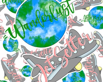 Traveling Wanderlust & Jetsetting Stickers