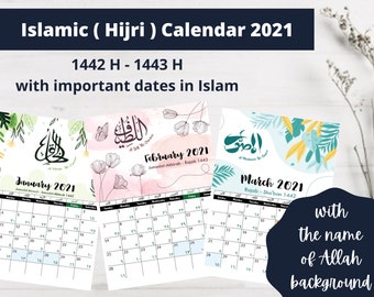 Islamischer Kalender Etsy islamischer kalender 2021 kaufen