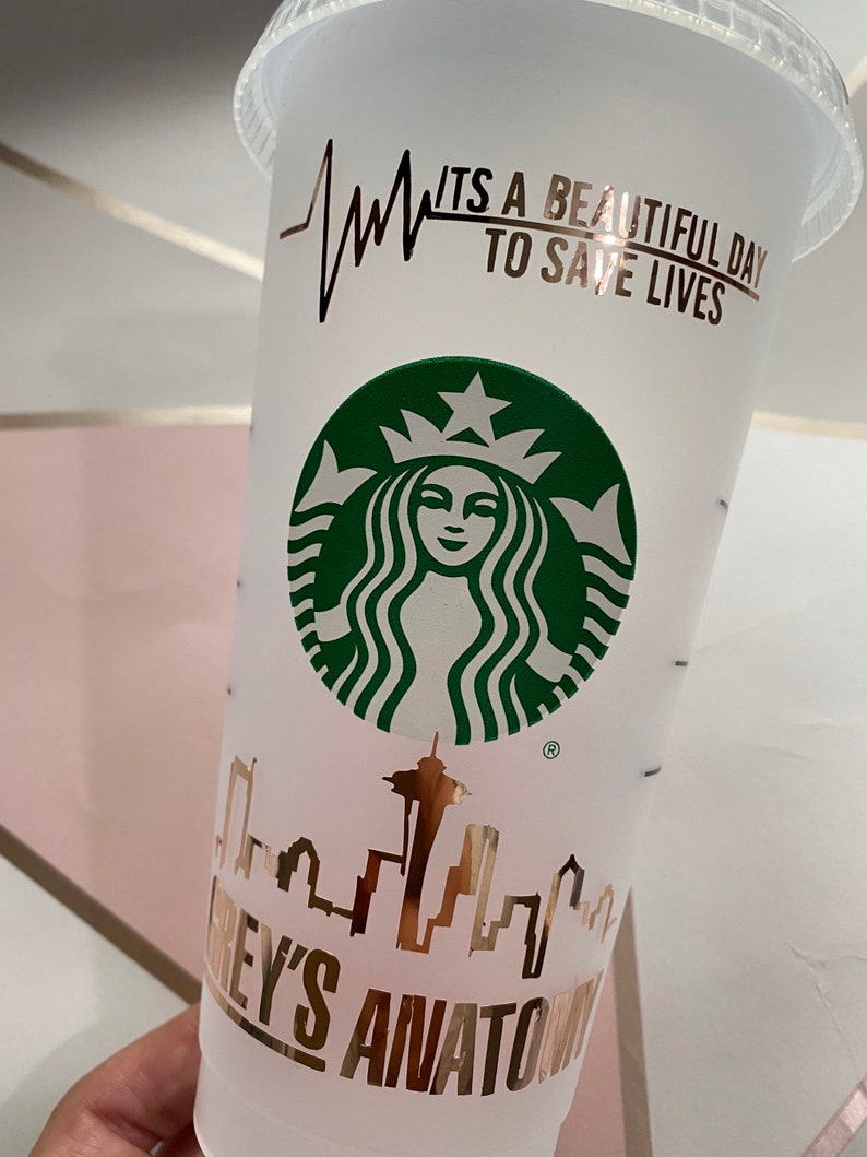 Greys anatomy Starbucks tumbler tumbler greys anatomy cup | Etsy