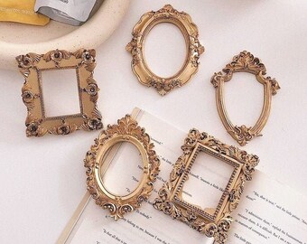 Baroque frame round rococo golden retro vintage home decor classical resin victorian