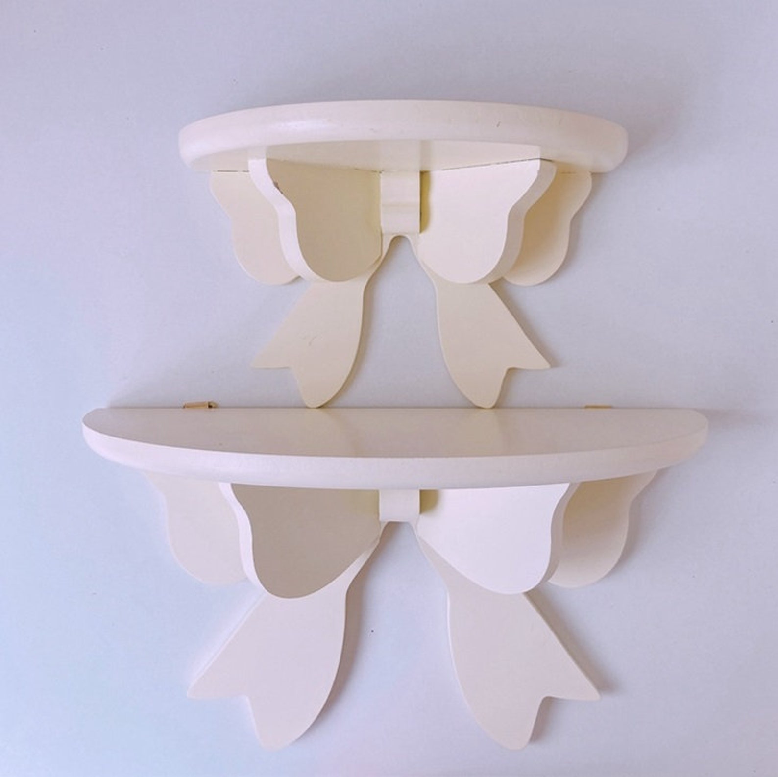 Large Multicolor Floating shelf holder Ribbon bow wall decor Etsy