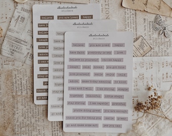 Phrase Stickers: Journaling Scrapbooking Words