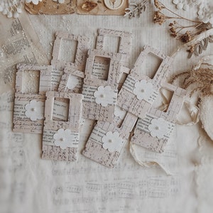 Recortes / Portaobjetos de muestra / Formas / Diario / Manualidades de papel / Scrapbooking / Suministros para diarios basura / Juego de 8 piezas