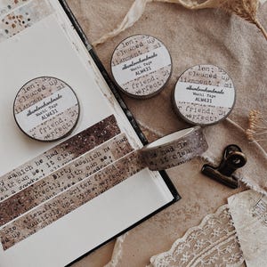 Washi-tape | Ontwerp met grunge-letters | Washi-tape voor dagboek | Washi-tape voor planner | Decoratietape | Washi-tape | Bullet Journal Washi