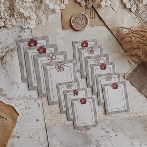 Dagboekkaarten | Sakurabloesemthema | Collagekaarten | Memokaarten | Vintage designkaarten | 13 . instellen