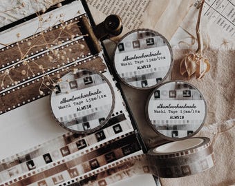 Grunge Film Stripe Washi Tape: Journal Planner Deco Tape