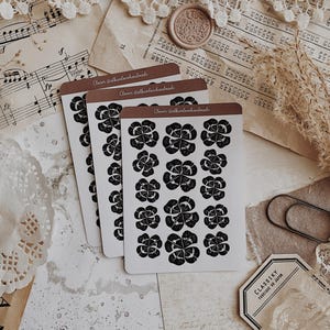 Adesivi / Adesivi Clover / Adesivi per diario / Adesivi estetici / Scrapbooking / Adesivi opachi e trasparenti / Mini foglio di adesivi