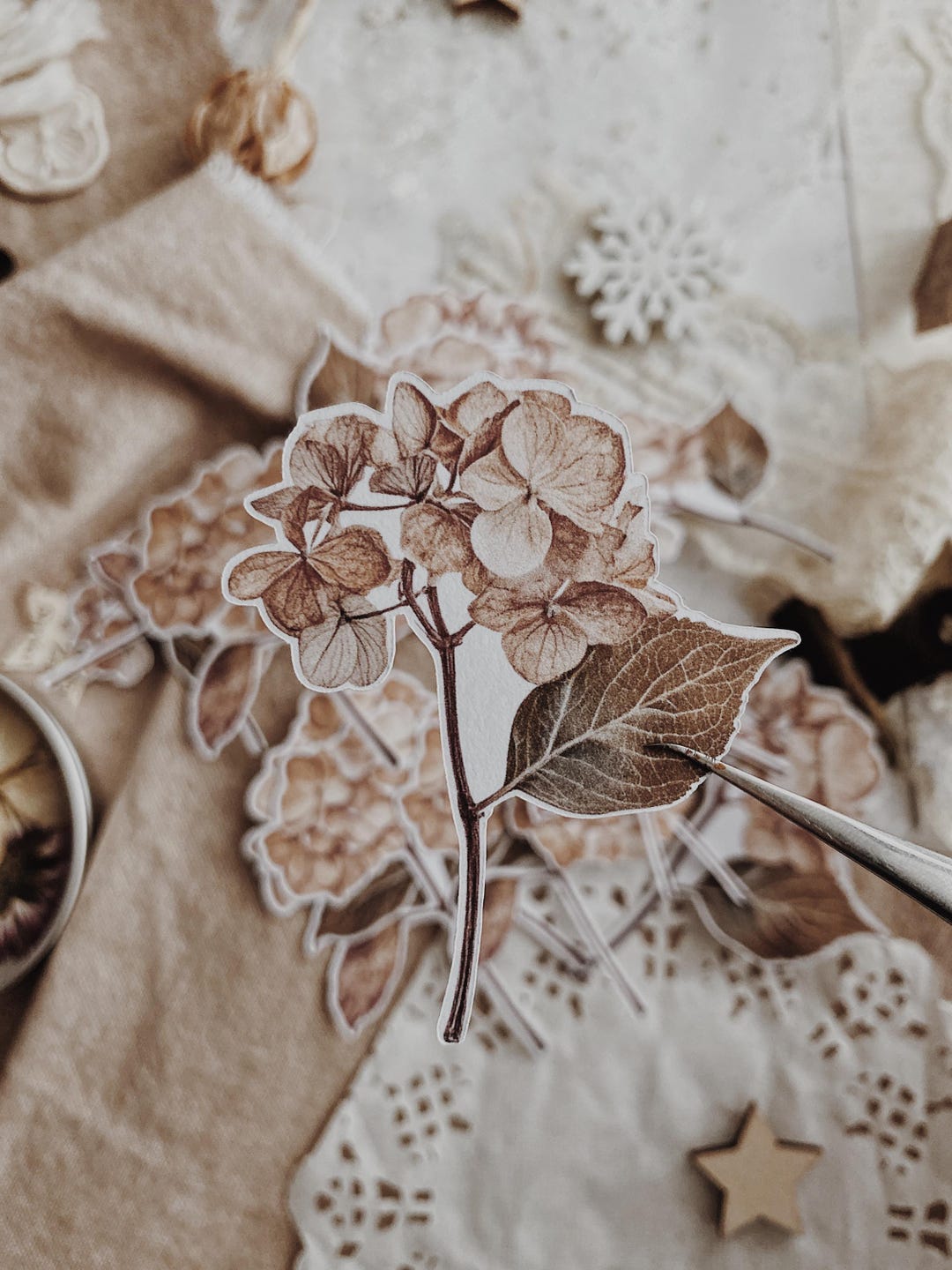 Die Cut Stickers: Hydrangea Stickers for Journals, Planers, Diaries ...