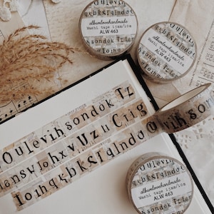 Nastro washi / Lettere collage / Nastro washi per diario / Nastro washi per planner / Nastro decorativo / Nastro washi / Nastro washi per bullet journal