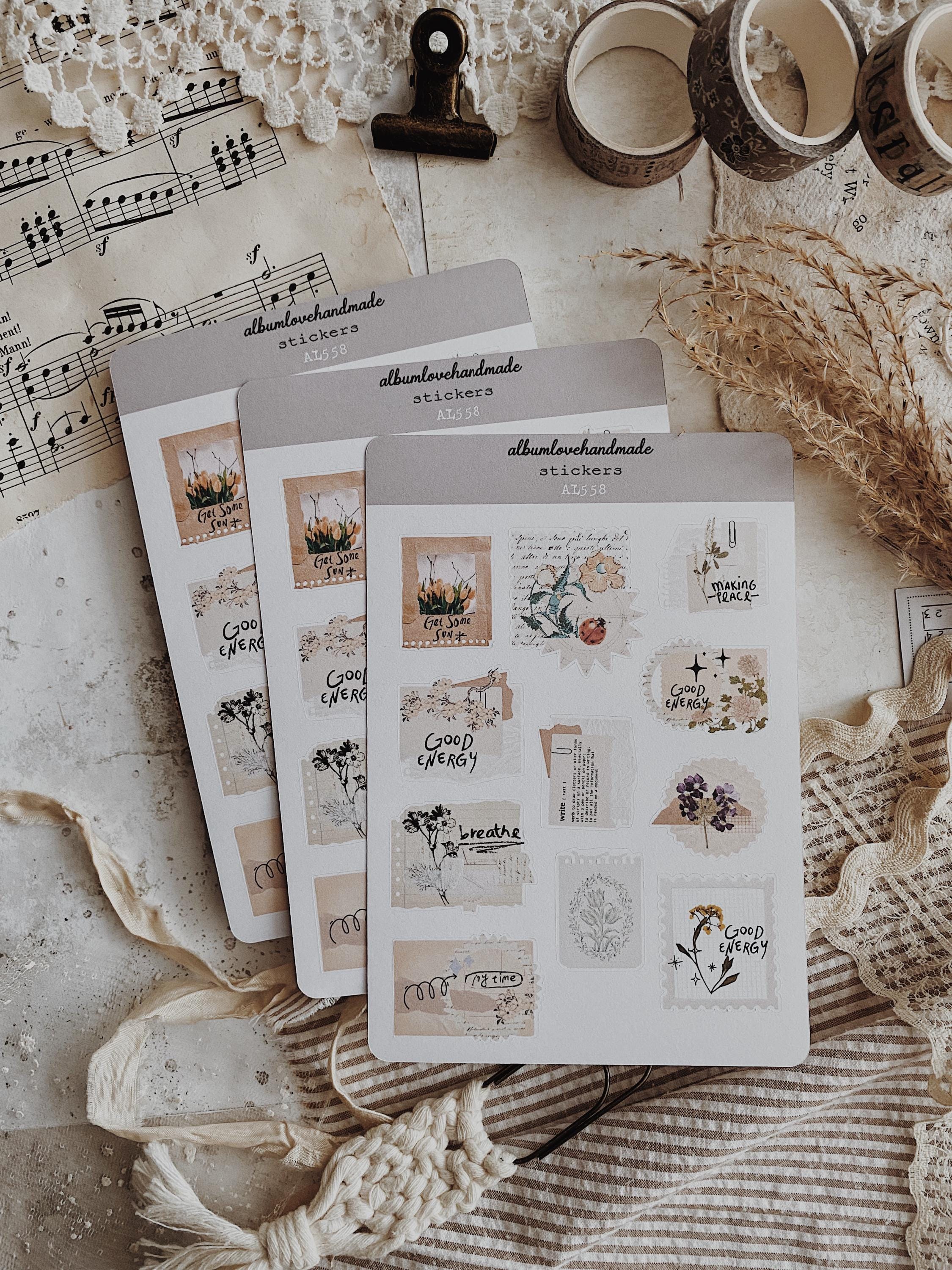 Sticker Sheet | Collage Theme | Journaling Stickers | Scrapbooking ...