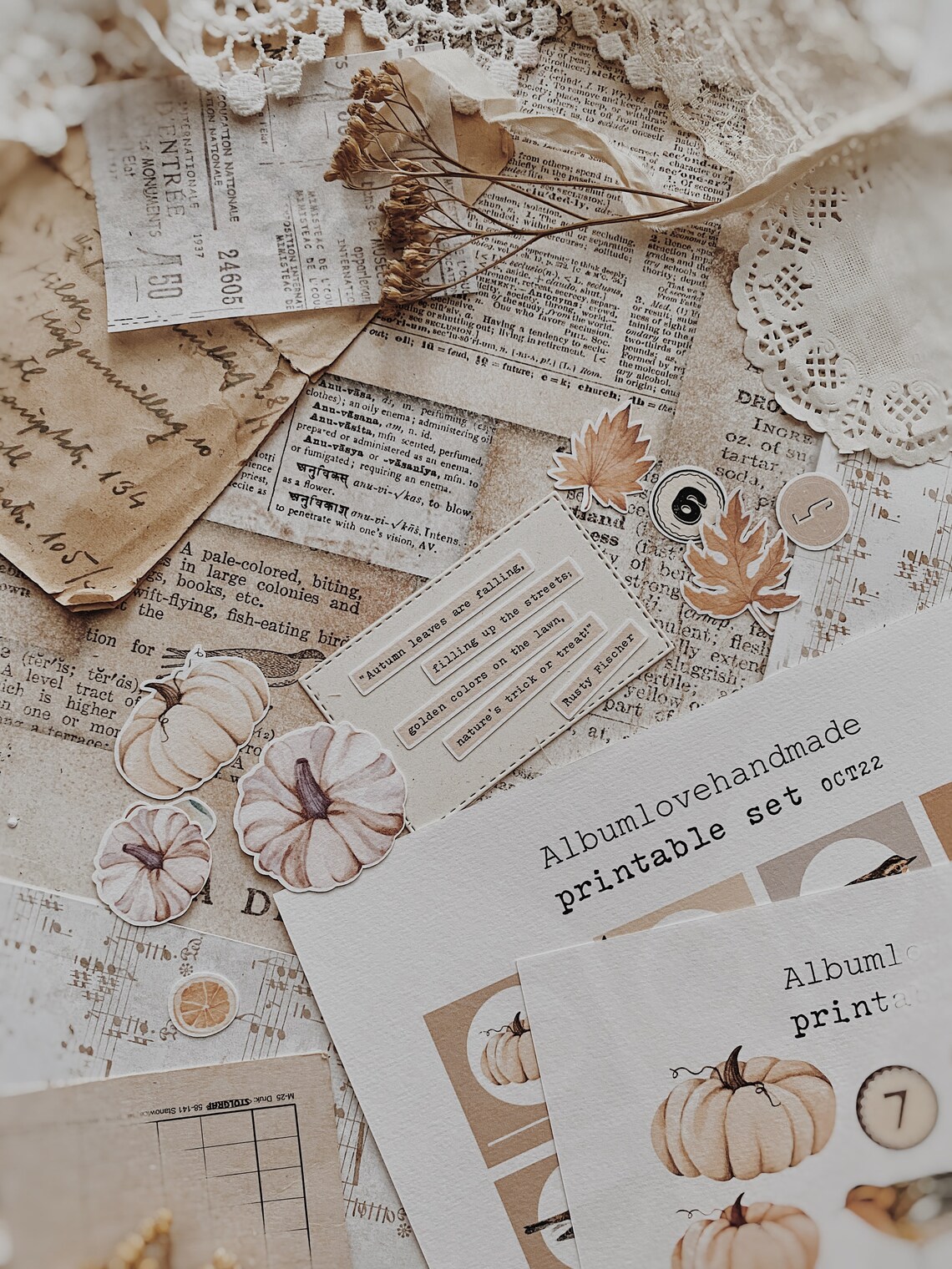Printable A4 8.5x11 Autumn Theme Printable Pumpkin - Etsy