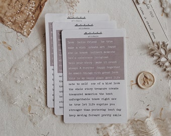 Typewriter Phrase Stickers: Journaling Scrapbooking - 35 Words