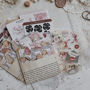 Ephemera Pocket / Tema Primavera / Sakura Blossom / Forniture per diario / Scrapbooking / Forniture per diario spazzatura / Lavori di carta / oltre 50 pezzi