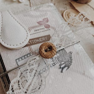 Ring Journal with handmade paper insert, mixed colors, 15 pages size: A7/ M5 image 10