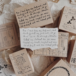 SALE -50% | Rubber Stamp | Wooden Rubber Stamp | Journal Stamp | Vintage Rubber Stamp | Decorative Stamp