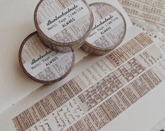 Vintage Ephemera Washi Tape: Journal Planner Deco Tape