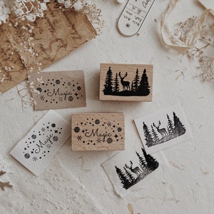 Rubber Stamp Wooden Rubber Stamp Journal Stamps Bullet Journal Vintage Rubber Stamp Decorative Stamp Planner Stamp deer