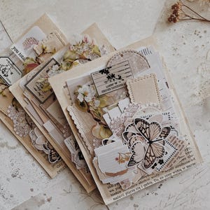 Pochette éphémère | Thème du collage de juin | Fournitures pour journaux | Scrapbooking | Fournitures pour journaux indésirables | Créations en papier | plus de 50 pièces