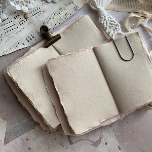Diario fatto a mano / Pagine di carta fatte a mano / Quaderno A7 / Carta mista / Diario spazzatura / Scrapbooking vintage / Formato A7