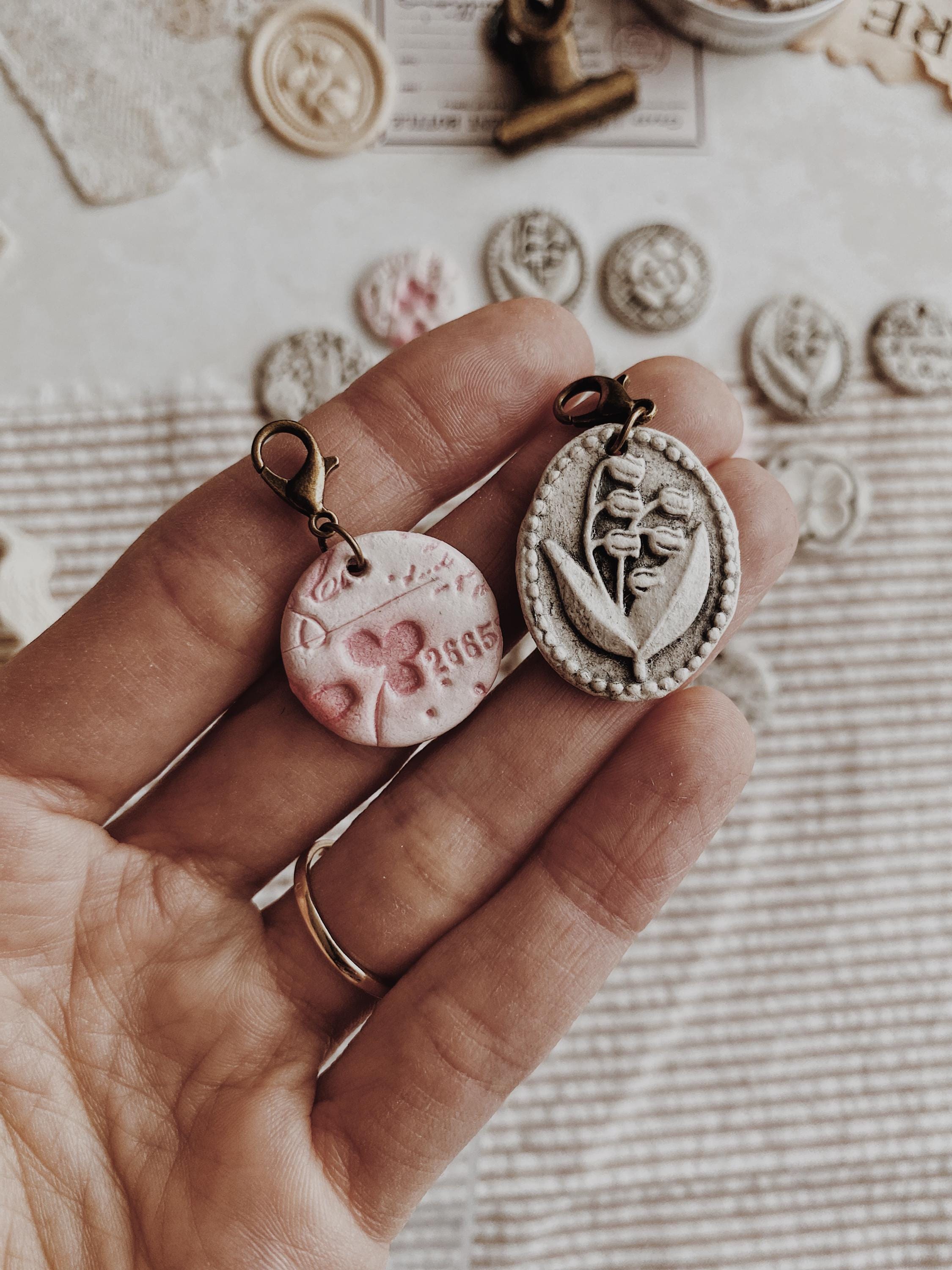 Air Clay Journal Charm: Handmade Embellishment - Etsy
