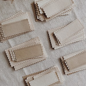 Zestaw wykrojników | Etykiety w kształcie muszli | Wykrojniki do etykiet papierowych | Wykrojniki do papieru | Album ze scrapbookingiem | Sztuka kolażu | 10 sztuk