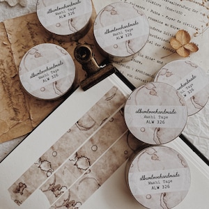 Washi-tape | Ontwerp met koffievlekken | Washi-tape voor dagboek | Washi-tape voor planner | Decoratietape | Washi-tape | Bullet Journal Washi