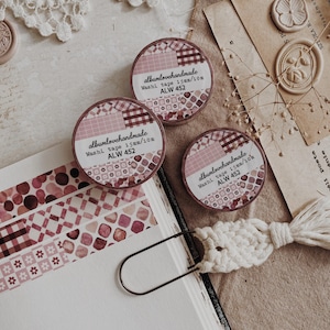 Washi Tape | Red/Pink Patterns | Journal Washi Tape | Planner Washi Tape | Deco Tape | Washi Tape | Bullet Journal Washi