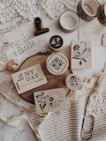 Wooden Rubber Stamp: Journal Planner Stamps product logo