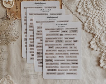 Word Stickers: Journaling & Scrapbooking - 42 Piece Set